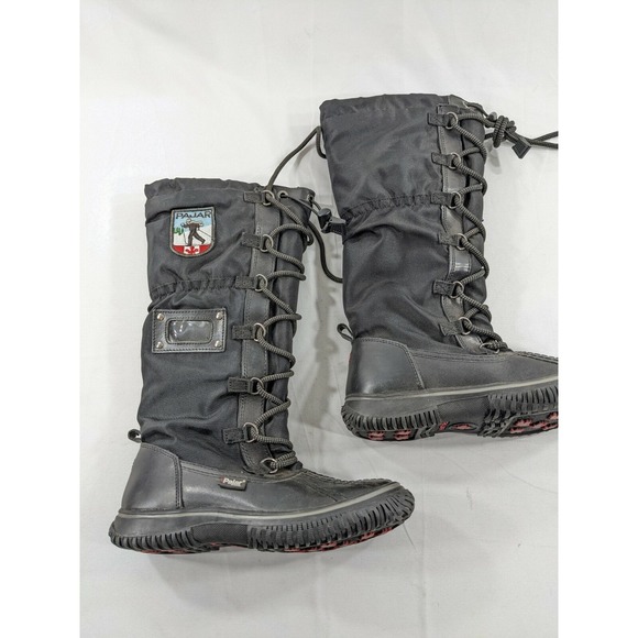 Pajar Canada Womens Winter Boots Insulated Black Lace Up Snow 5/ 5.5 EUR 36 - Picture 3 of 7